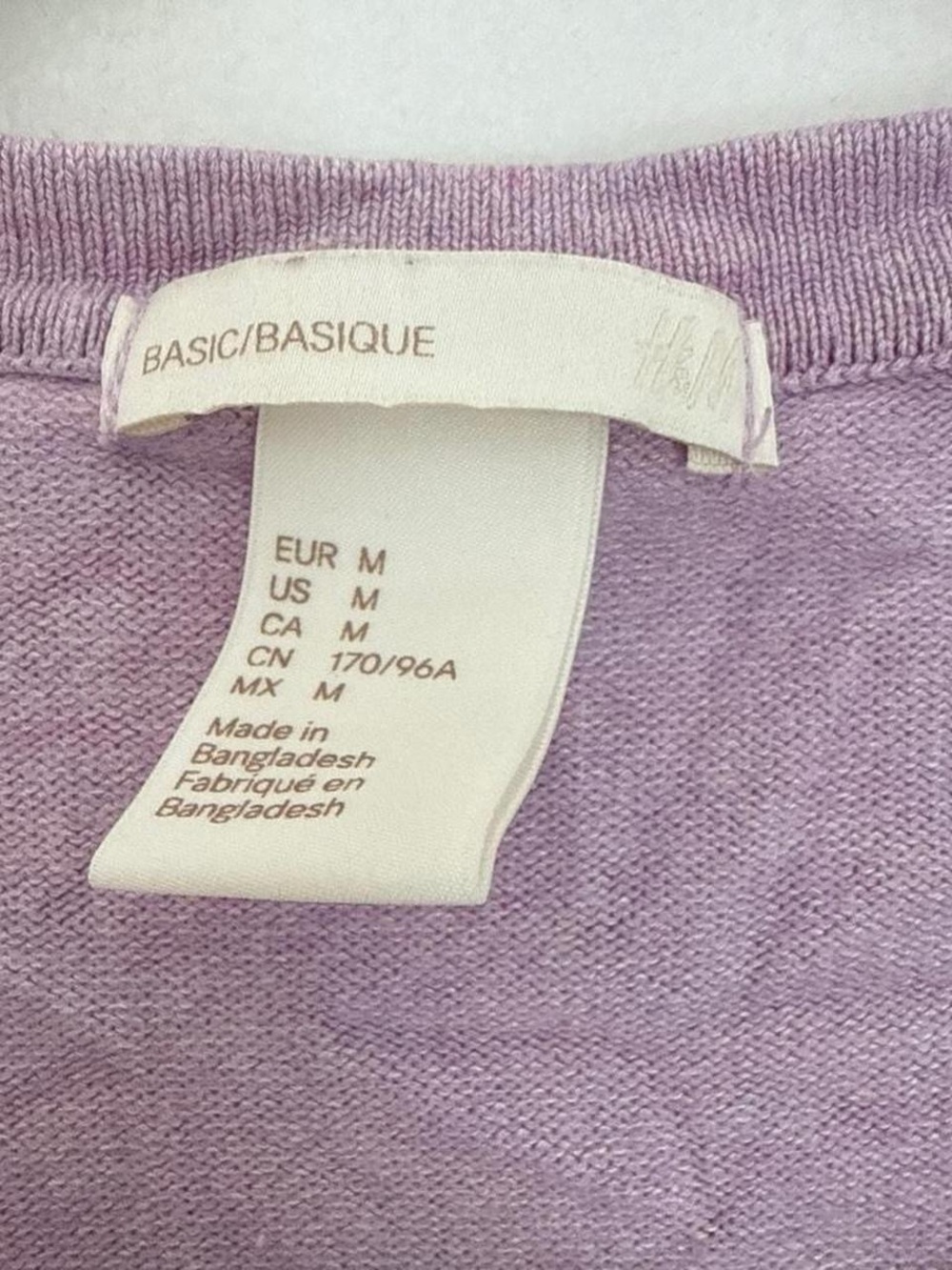 Basic Editions Lavender Button-Front Cardigan - Picture 3 of 3